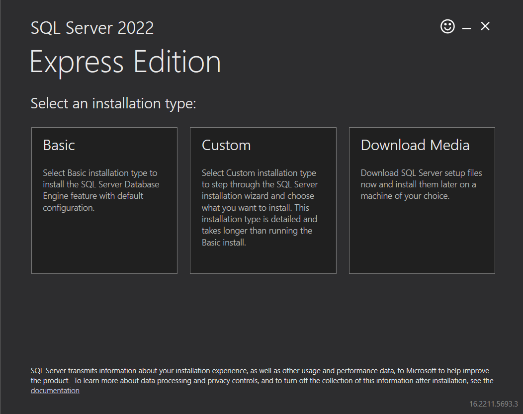Installing SQL Server 2022 Express